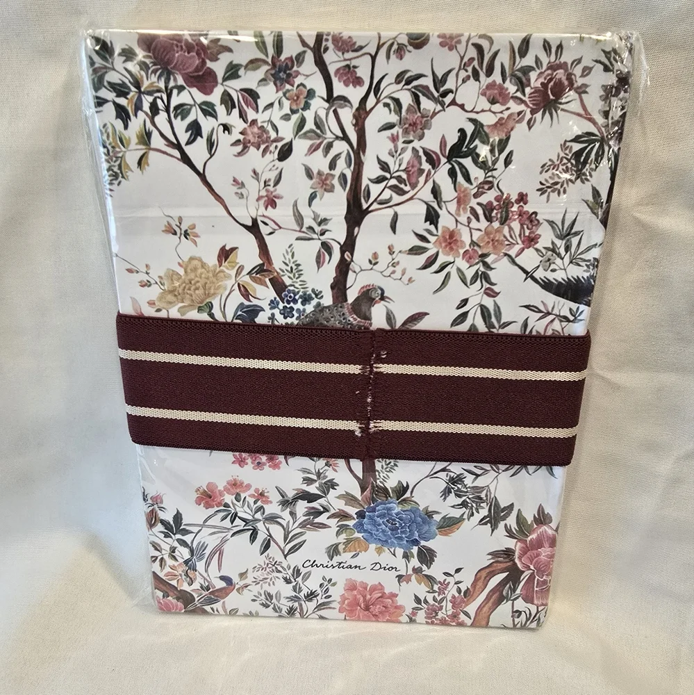 Dior Floral Stationery Set with Pink and Blue Accents